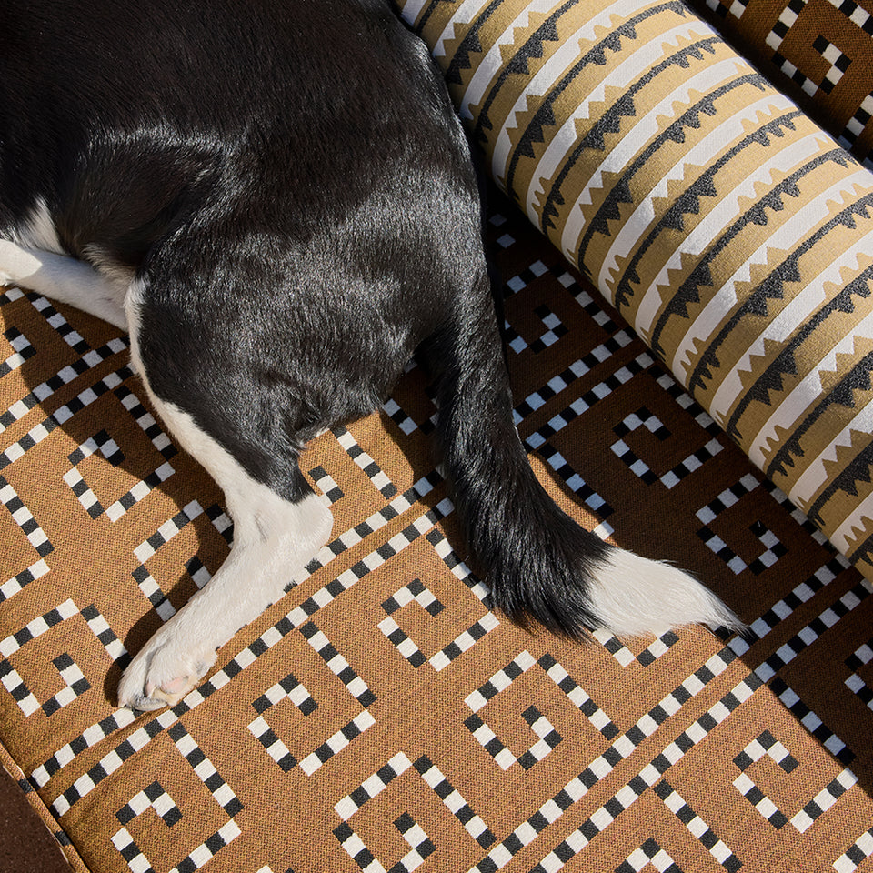 Spindle Stripe Fabric Swatch | Charcoal
