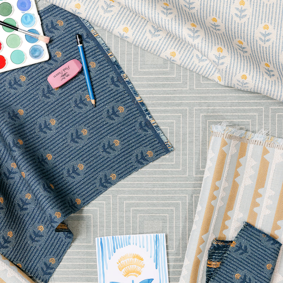 Spindle Stripe Fabric | Dune