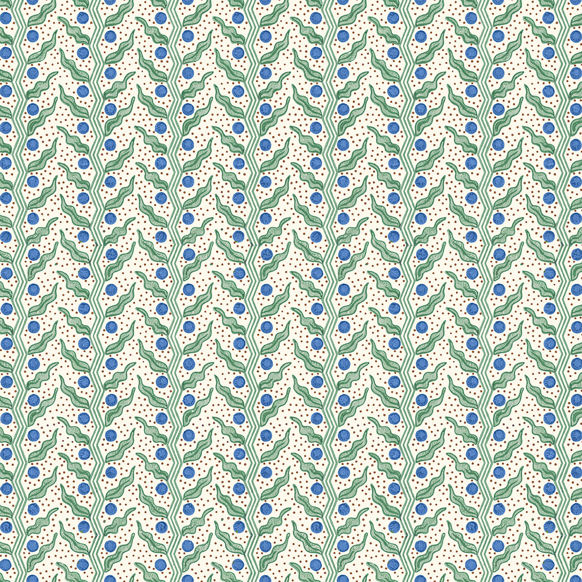 Berry Dot Wallpaper Sample | Blue