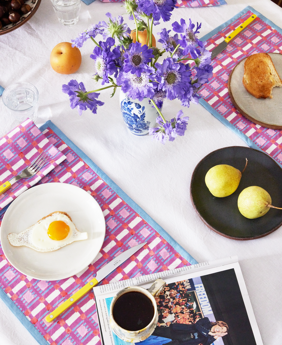 Iris Plaid Napkin