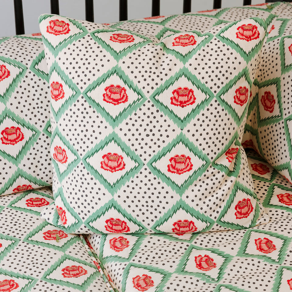 Peony Fabric Swatch | Cream