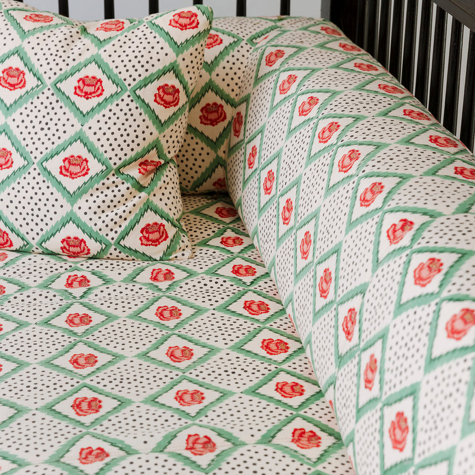 Peony Fabric Swatch | Cream