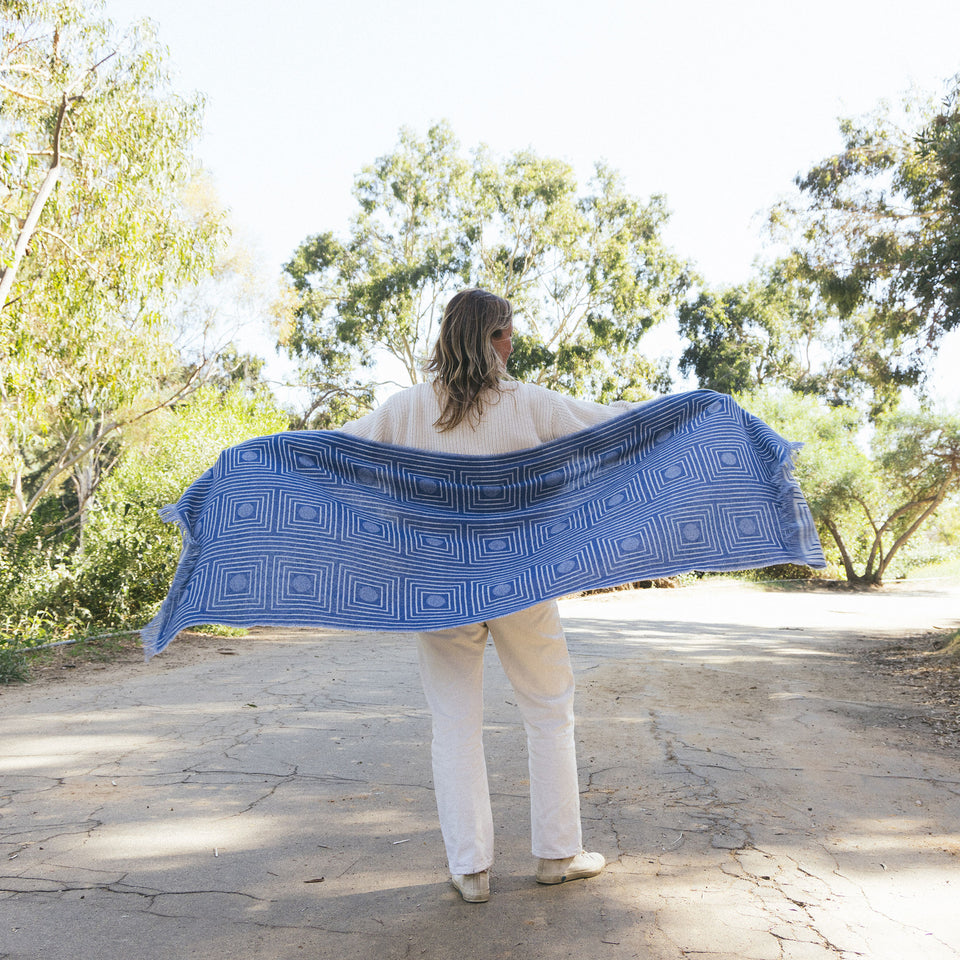 Taos Shawl | Painter's Blue