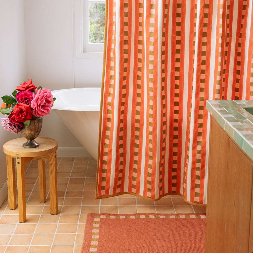 Brick Check Bathmat
