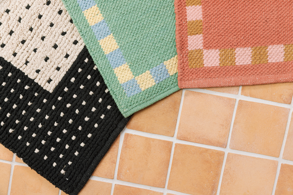 April Check Bathmat
