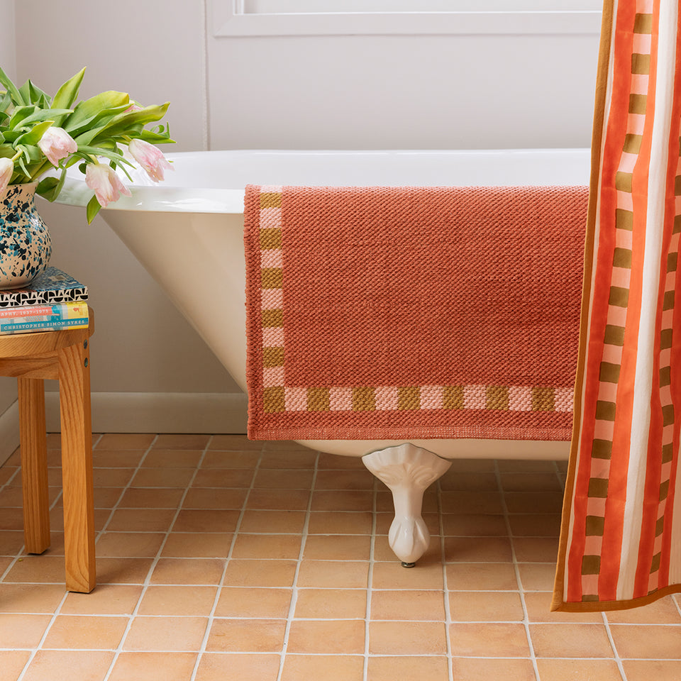 Brick Check Bathmat