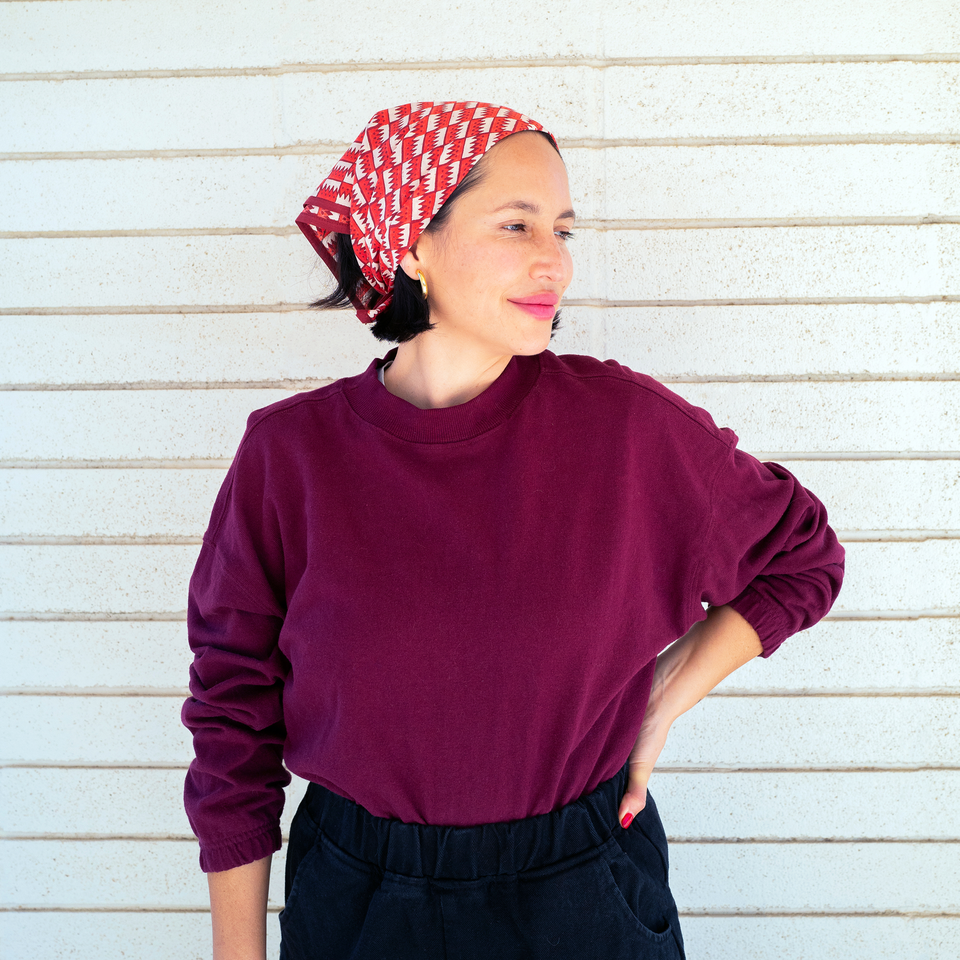 Cranberry Jigsaw Bandana