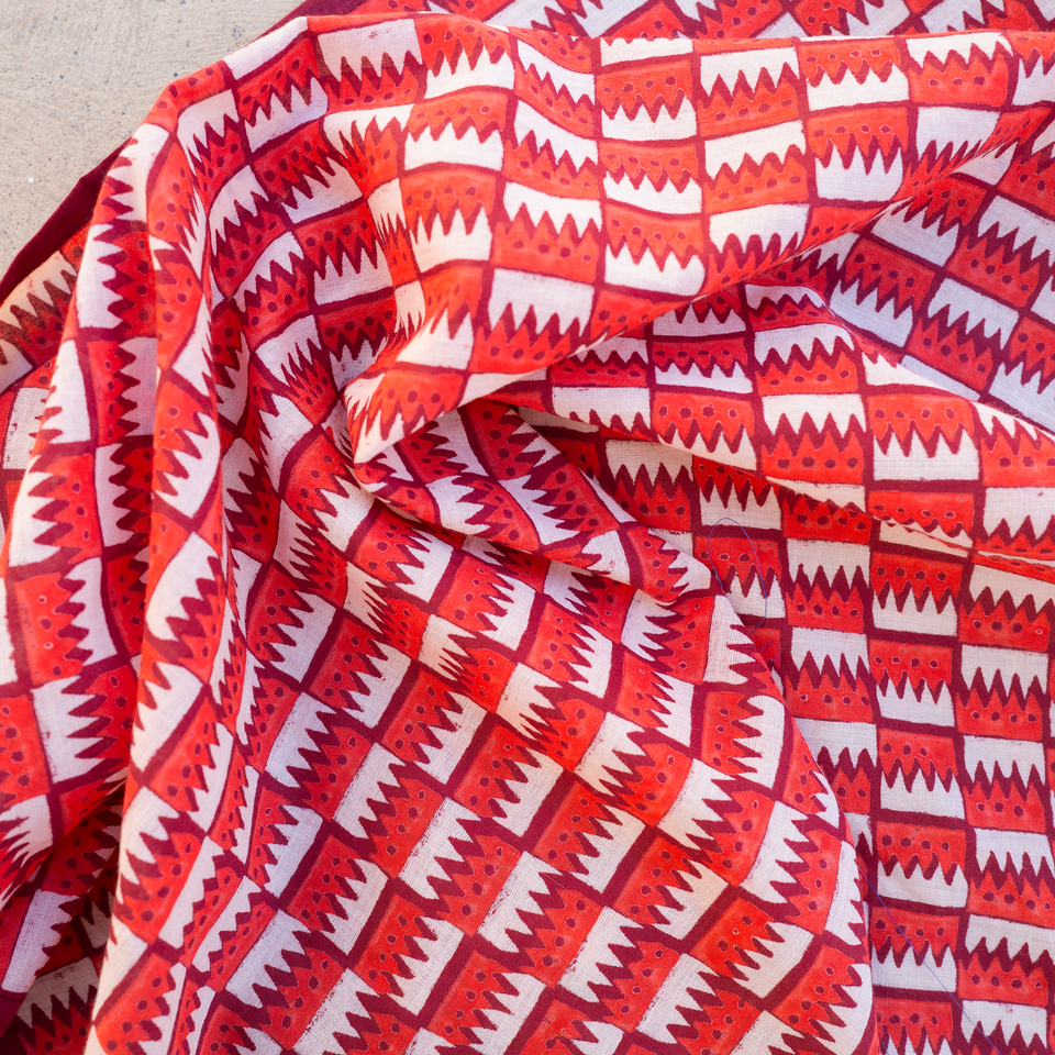 Cranberry Jigsaw Bandana