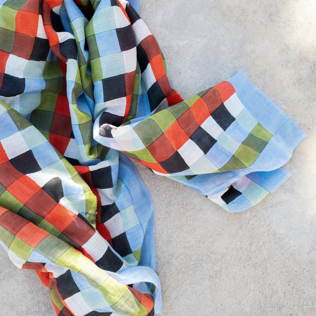 Primary Split Bars Long Scarf – Block Shop