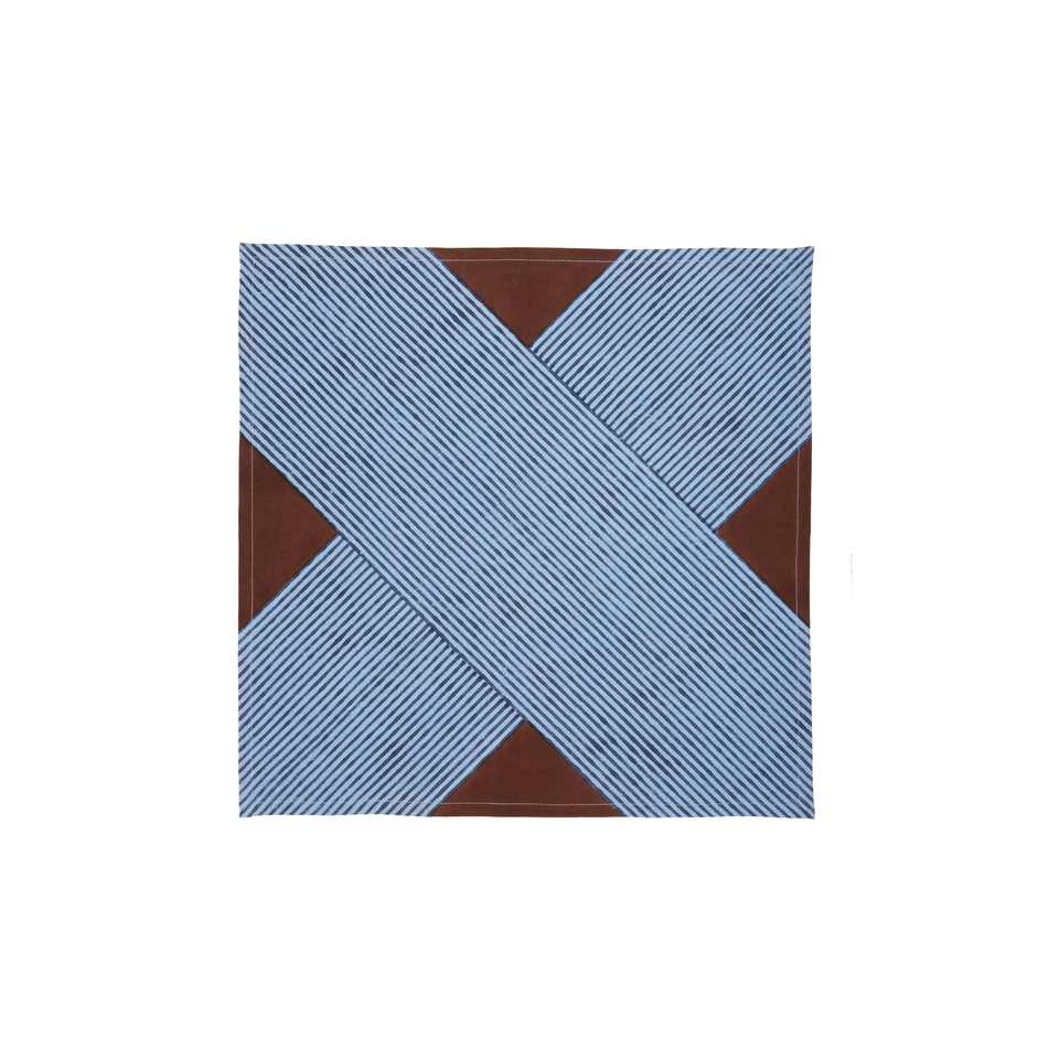 Sapphire Crosshatch Napkin