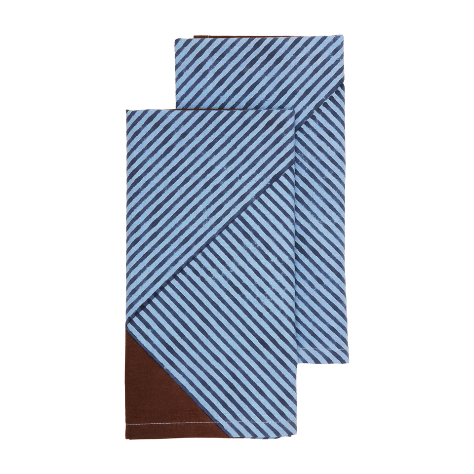 Sapphire Crosshatch Napkin