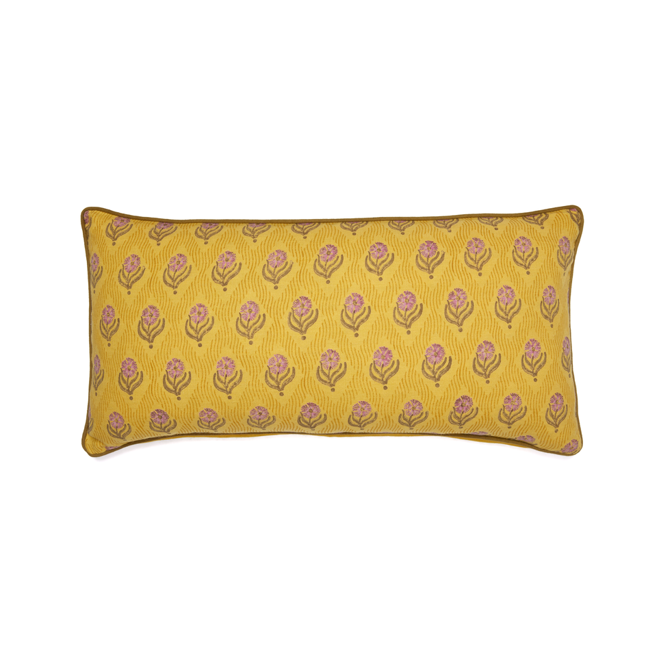 Carnations Bolster | Ochre