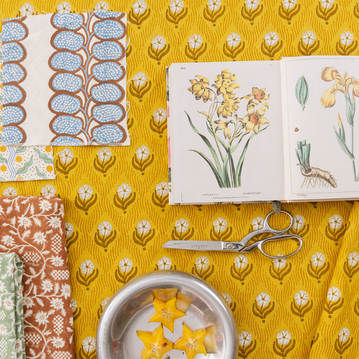 Carnations Fabric