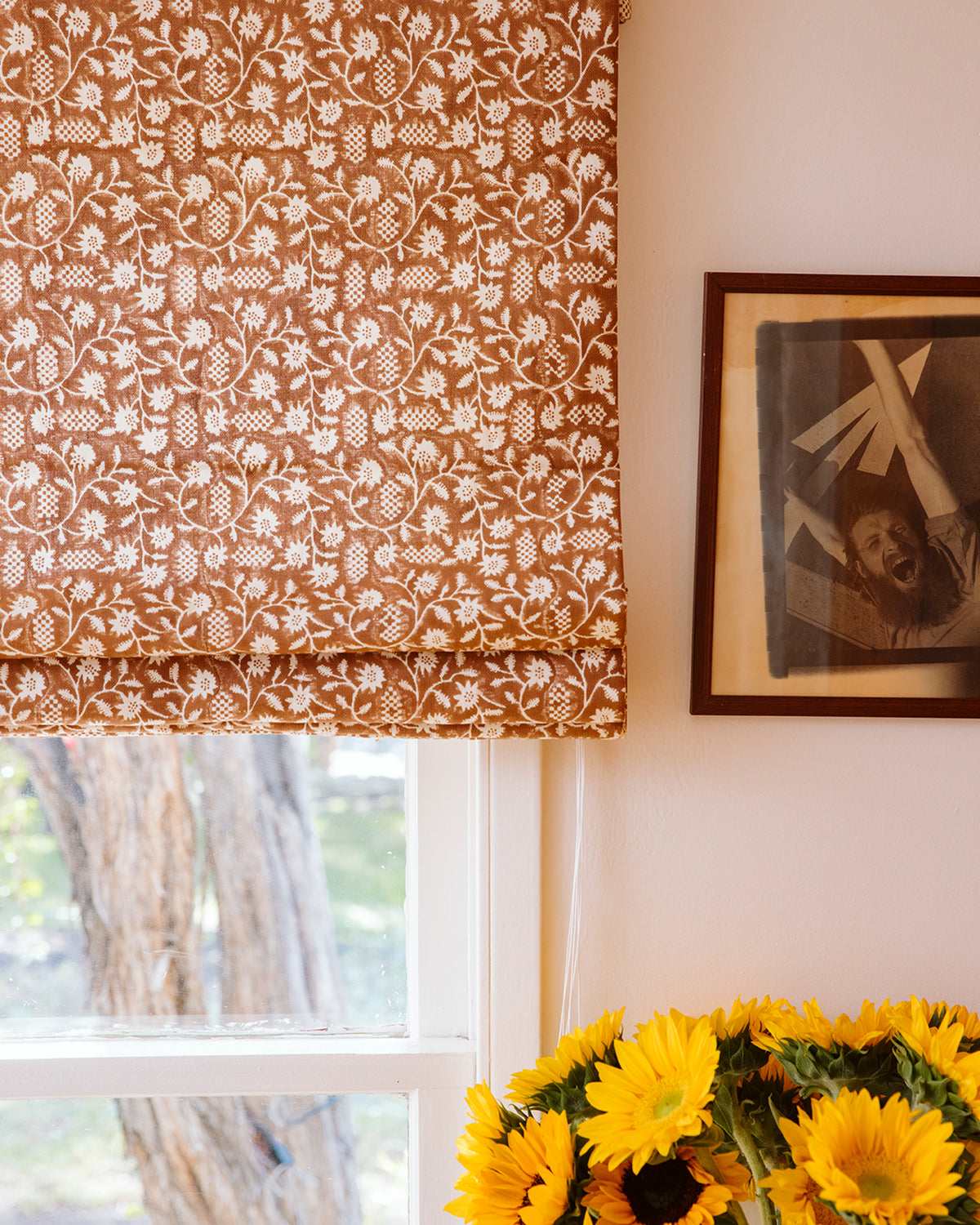 Clematis Fabric | Nut Brown