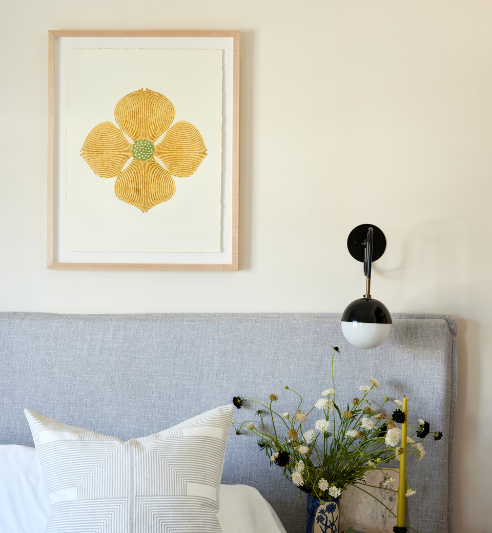 Dogwood | White | Woodblock Print