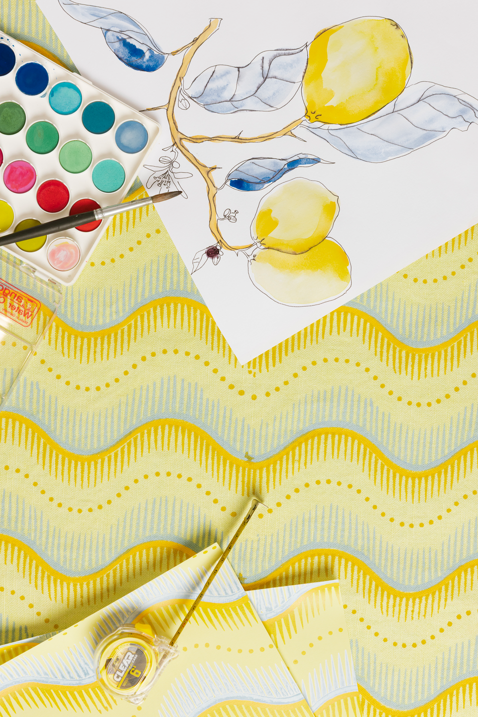 Little Zipper Fabric | Lemon