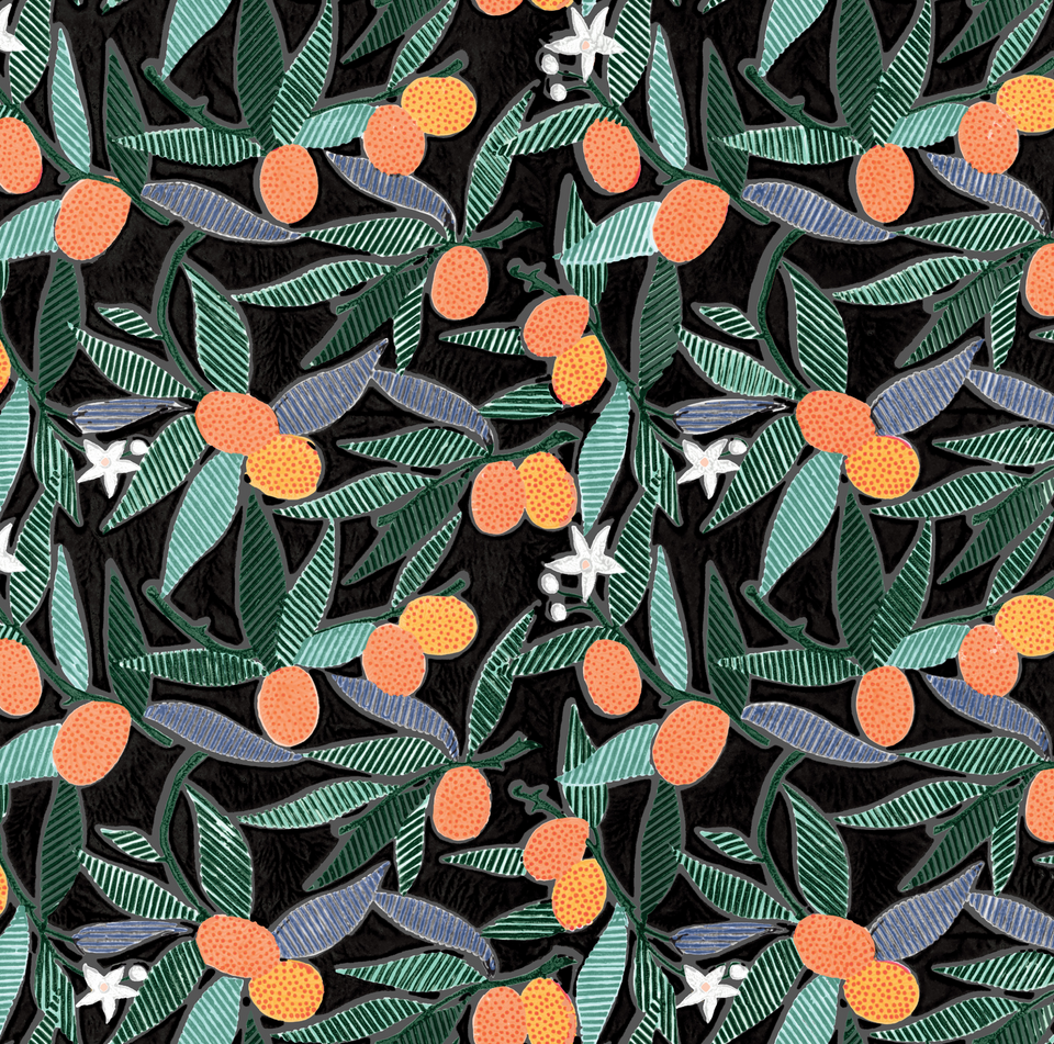 Kumquats Wallpaper Sample | Tango - Small