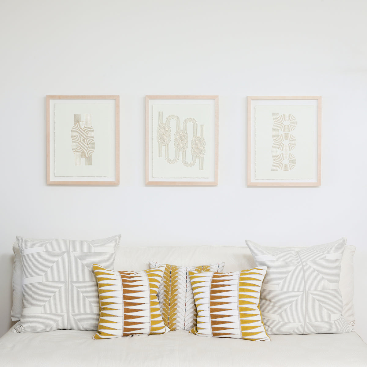 Triple Knot | Sand | Woodblock Print