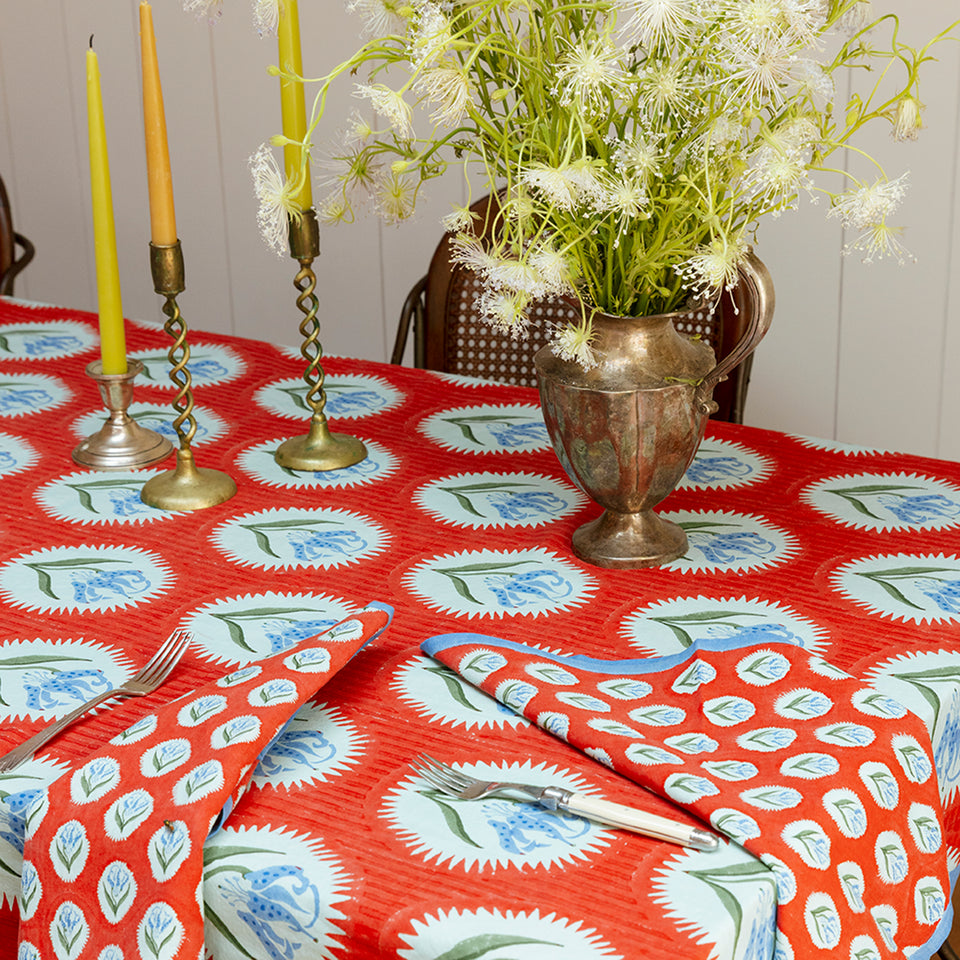 Scarlet Tiger Lily Tablecloth
