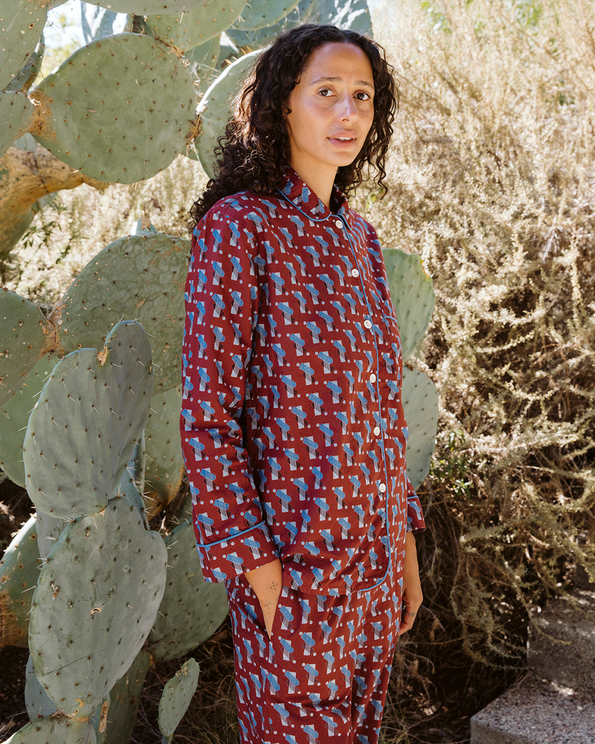 Raj Pajama Set | Maroon