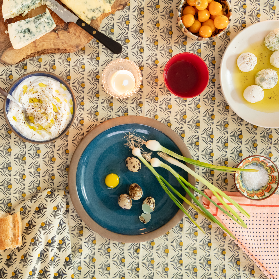 Peacock Tablecloth | Ochre