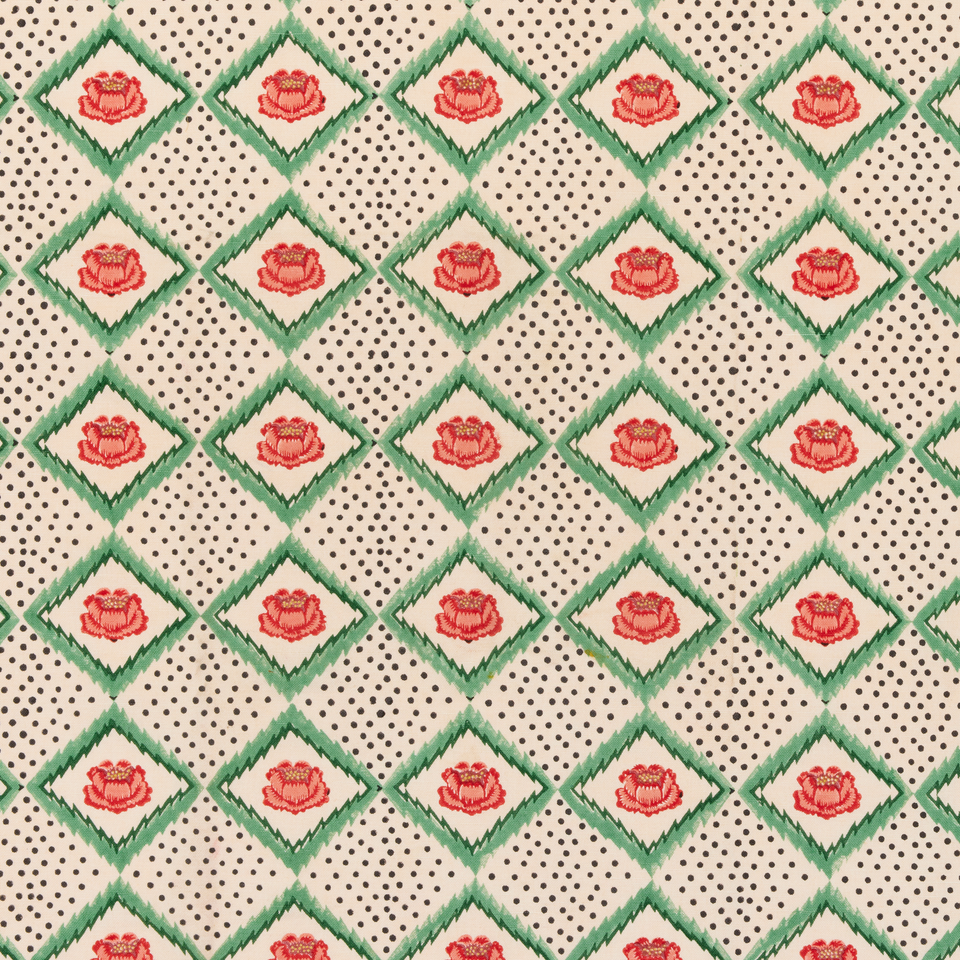 Peony Fabric Swatch | Cream