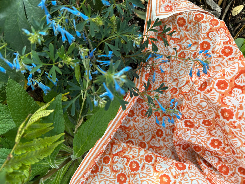 Poppy Bandana | Peach | Wholesale