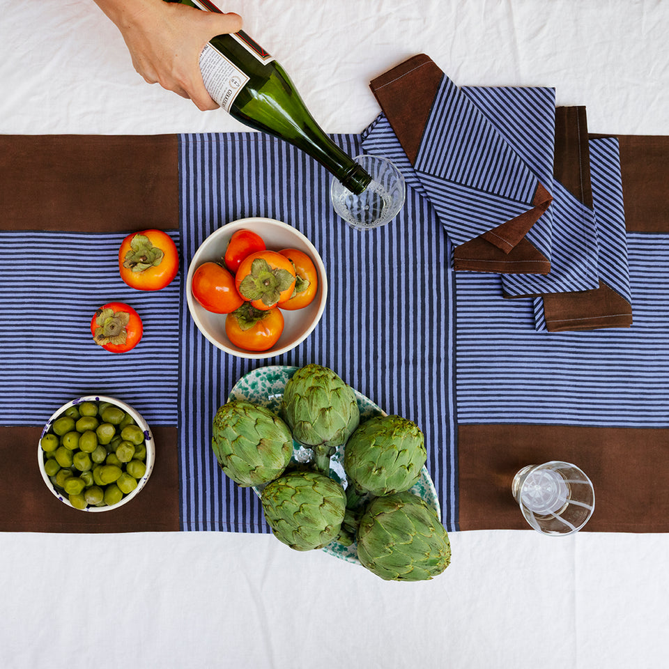 Sapphire Crosshatch Napkin