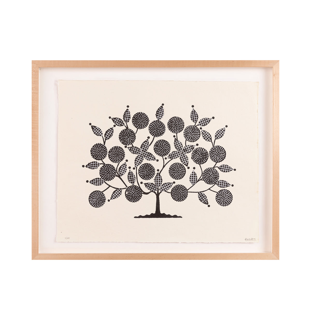 Tree of Life | Woodblock Print | Black & White