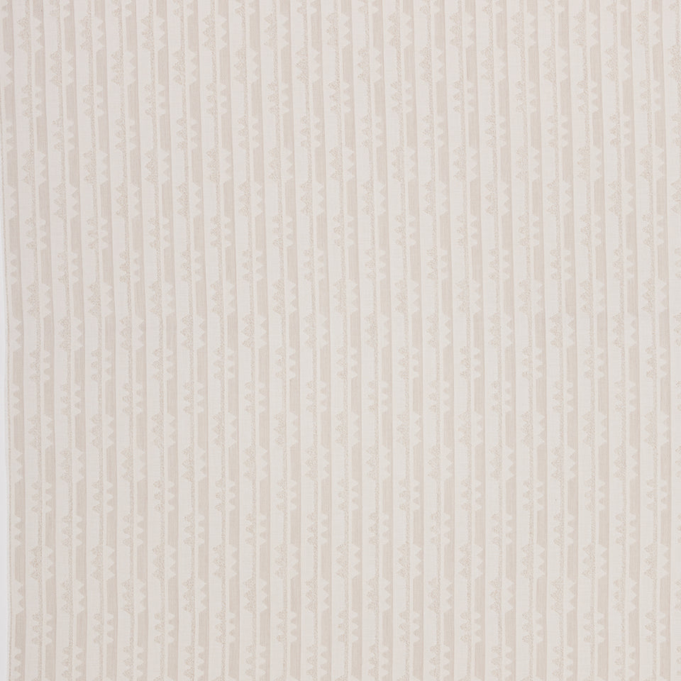 Spindle Stripe Fabric | Snow