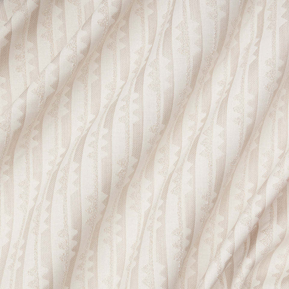Spindle Stripe Fabric | Snow