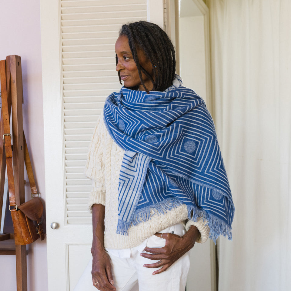 Taos Shawl | Painter's Blue