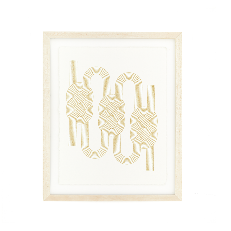 Triple Knot | Sand | Woodblock Print