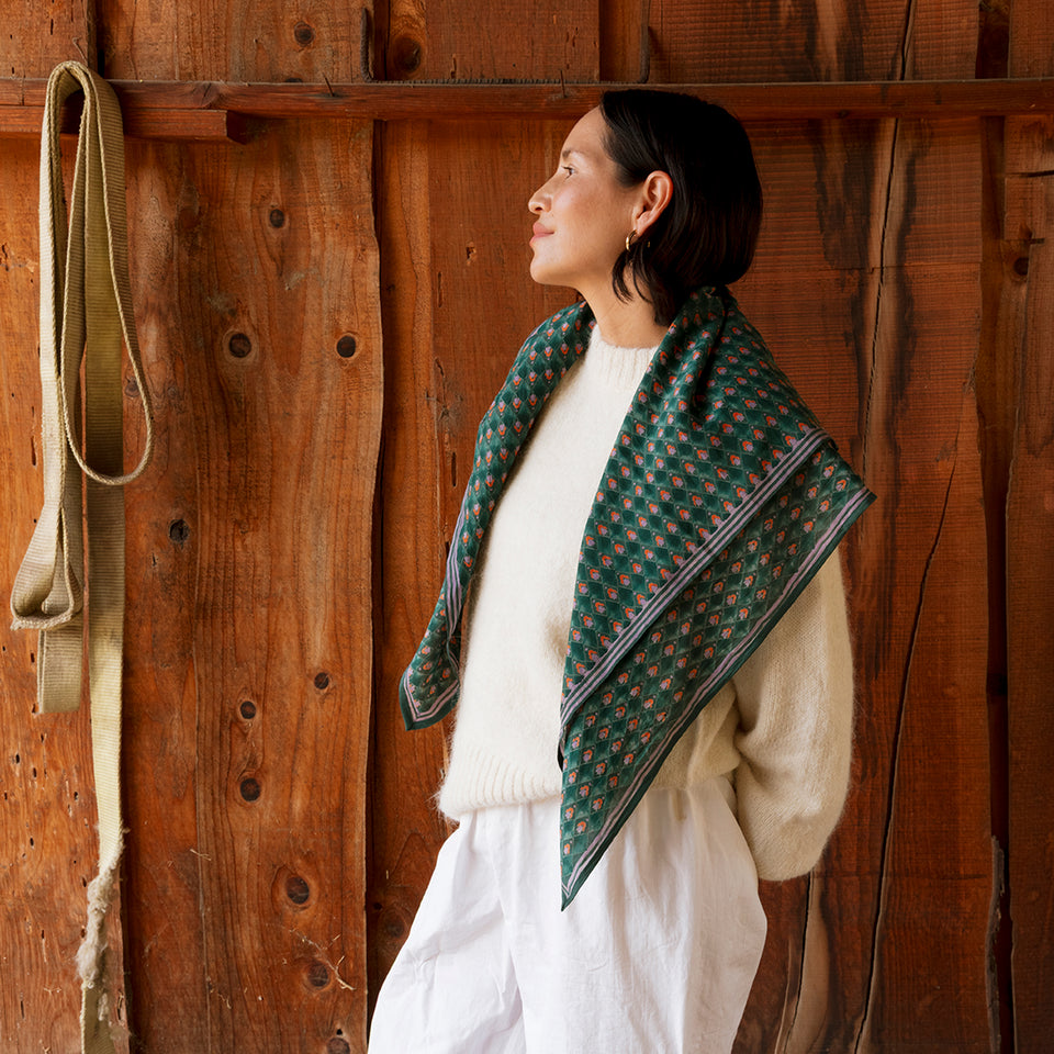 Juniper Tulips Square Scarf