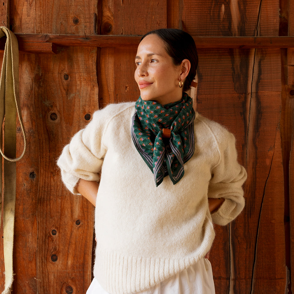 Juniper Tulips Square Scarf
