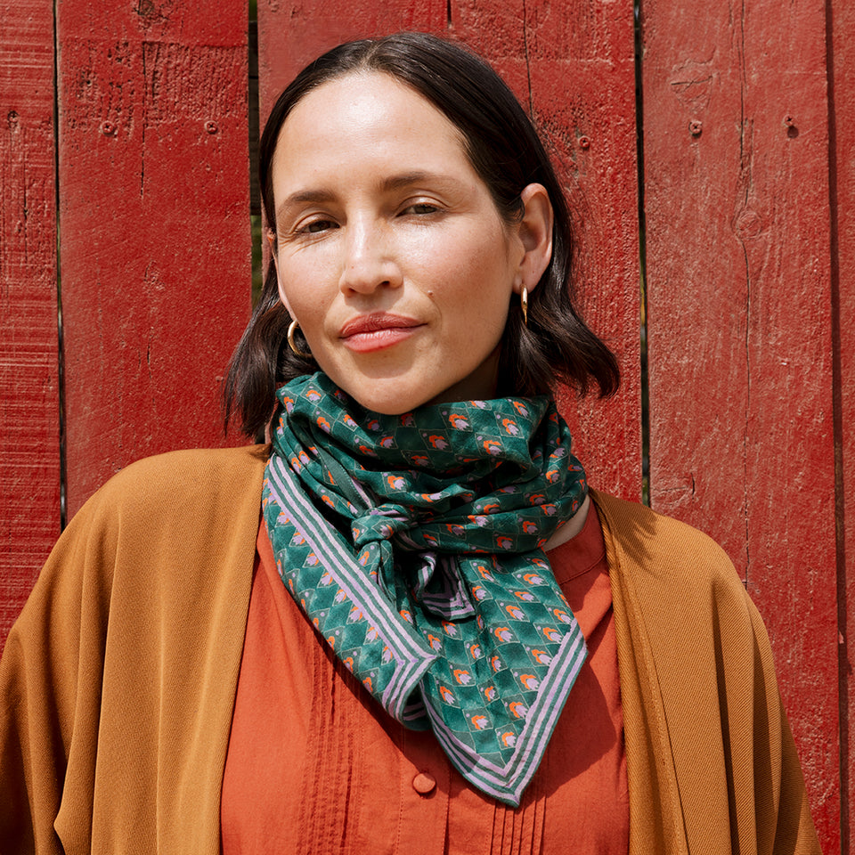 Juniper Tulips Square Scarf