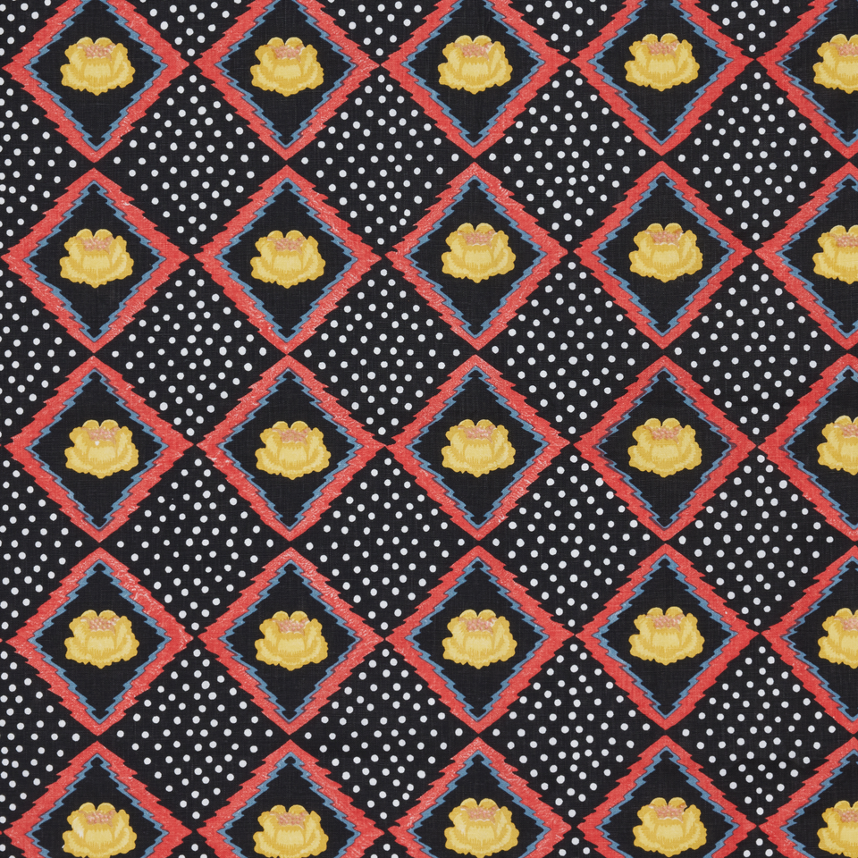 Peony Fabric Swatch | Onyx