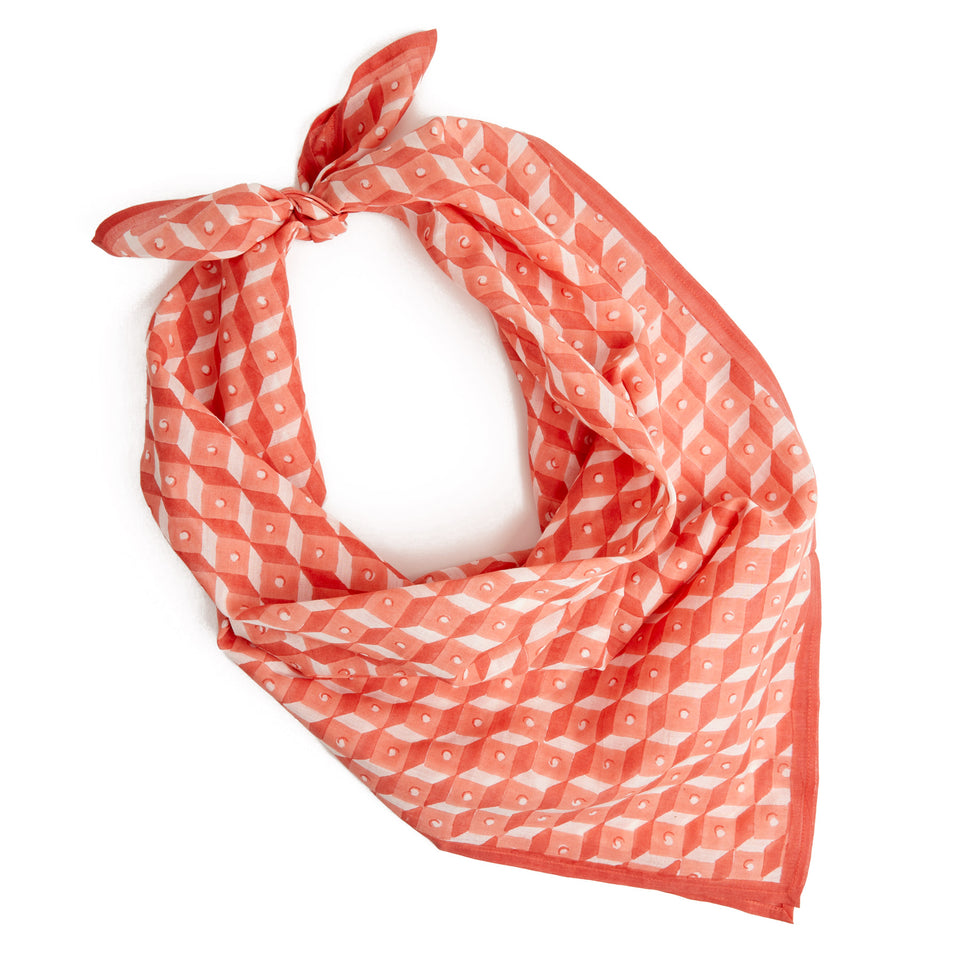 Correa | Square Scarf | Burnt Coral