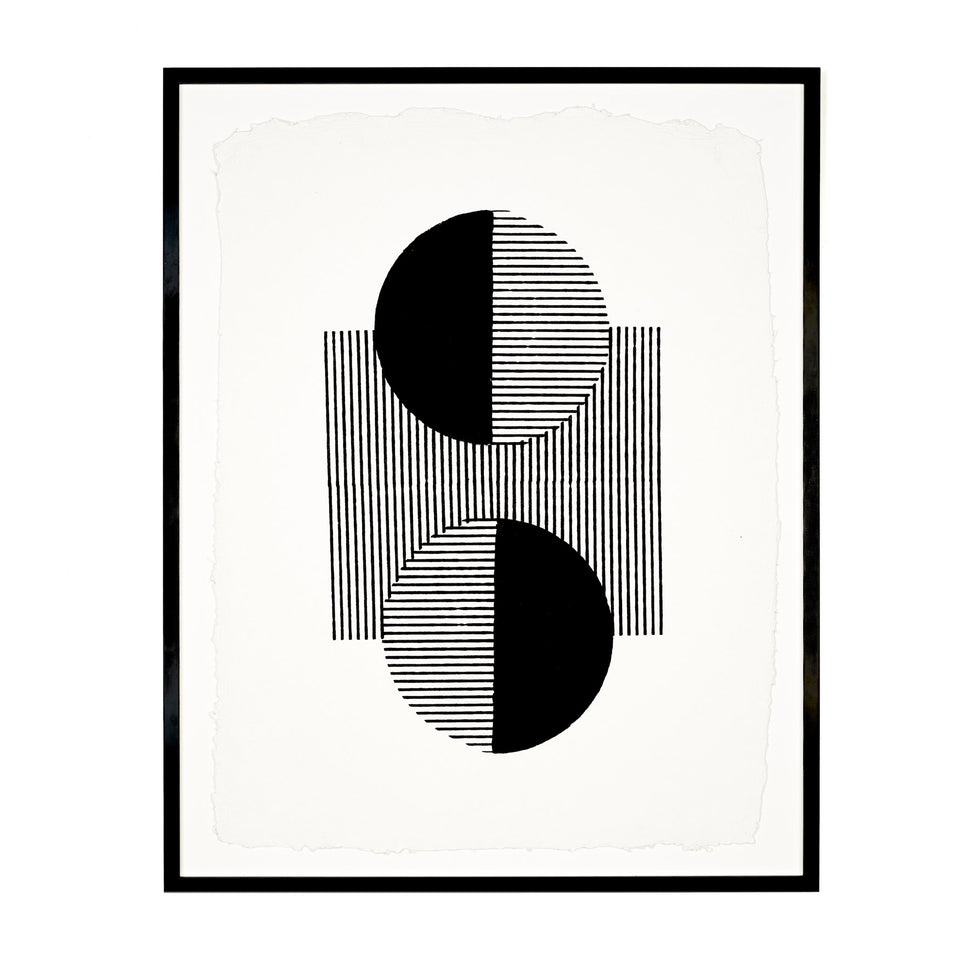 Eclipse | Black | Woodblock Print