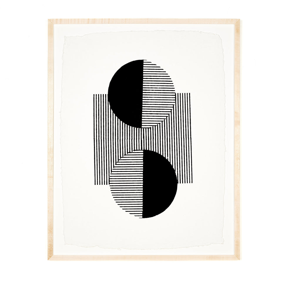 Eclipse | Black | Woodblock Print