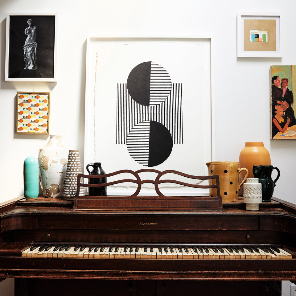 Eclipse | Black | Woodblock Print