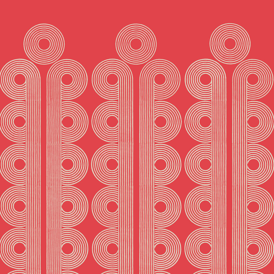 Poiret Wallpaper Sample | Garnet