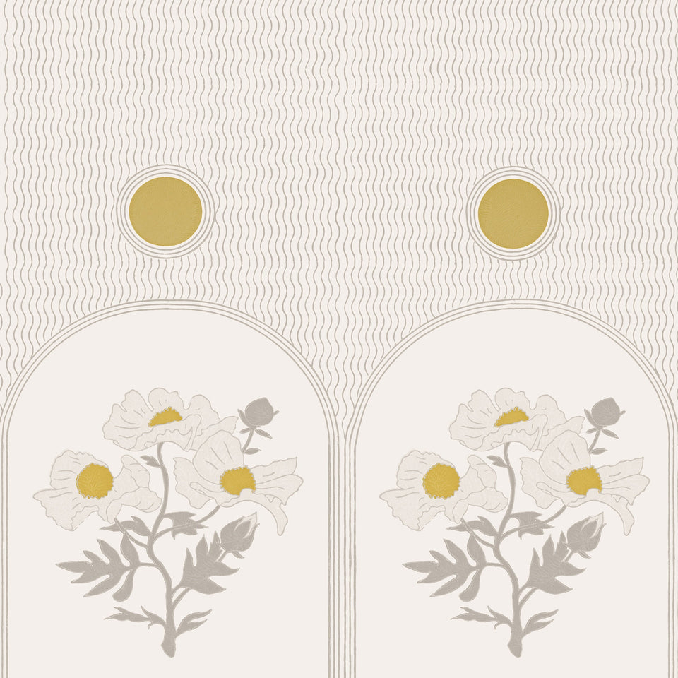 Poppies Wallpaper Sample | Linen