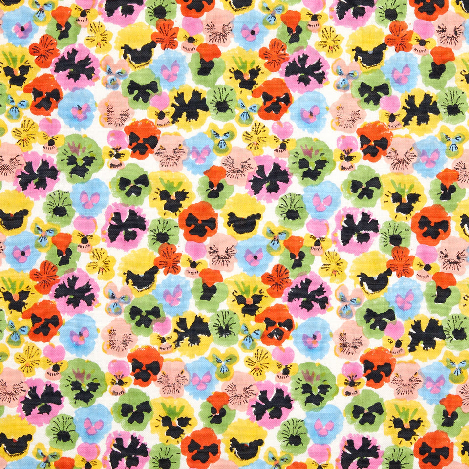 Pansies Fabric Swatch | Warhol