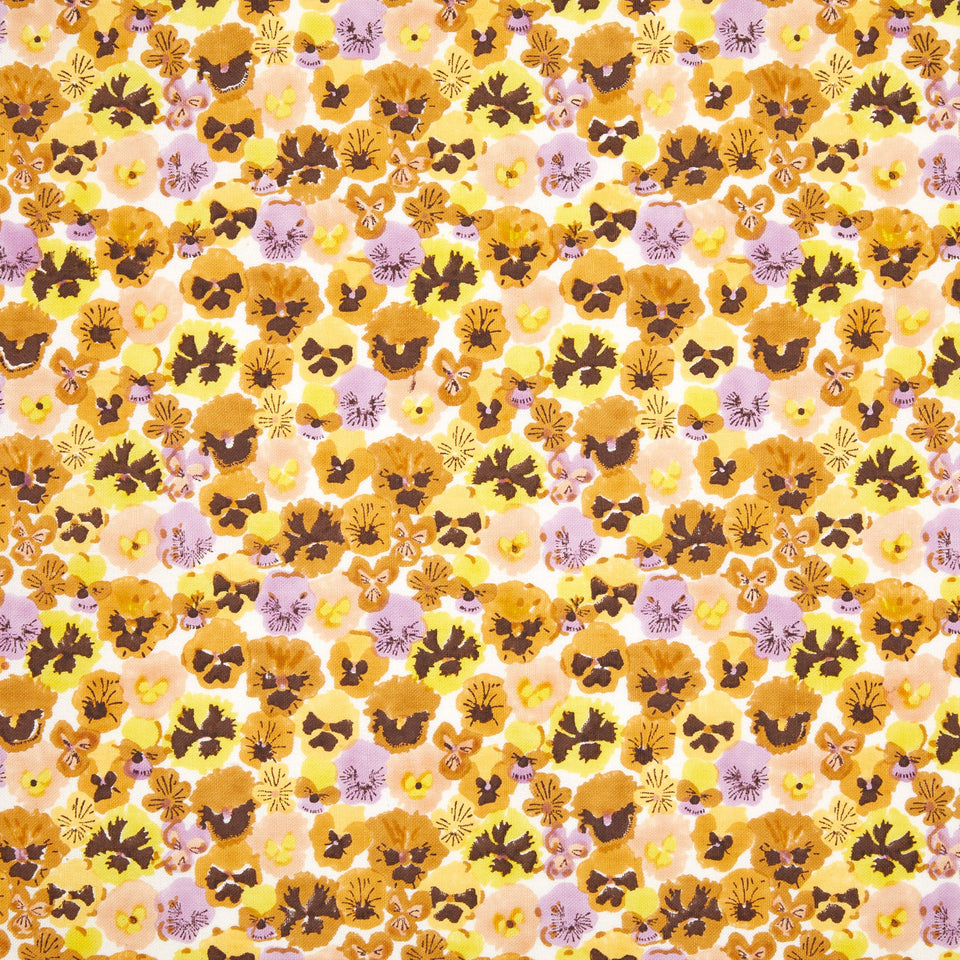 Pansies Fabric Swatch | Lavender