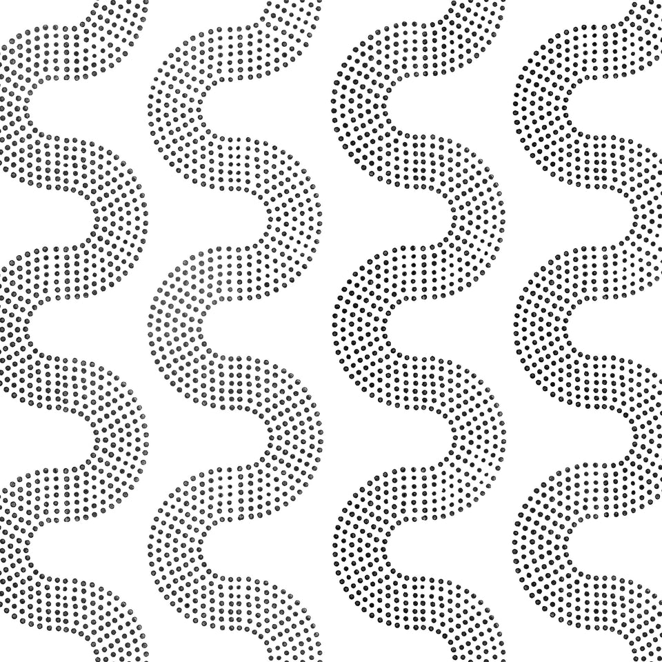 Squiggle Dot Wallpaper | Black & White