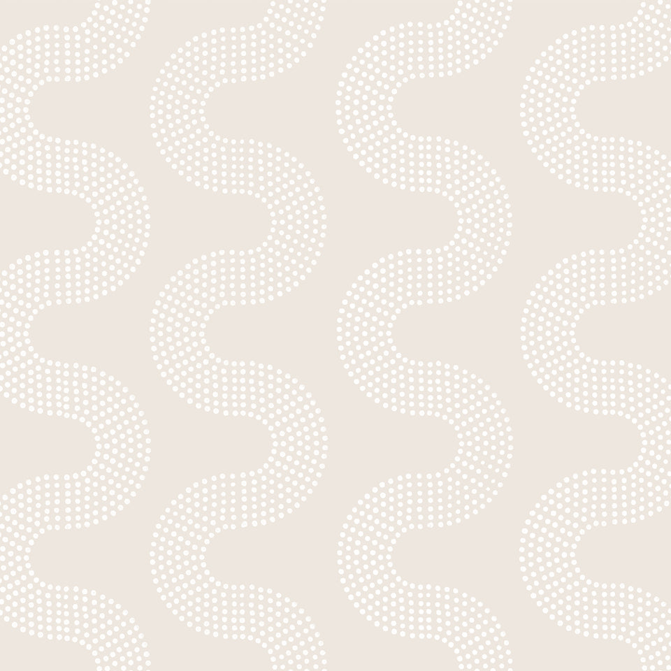 Squiggle Dot Wallpaper | Oat