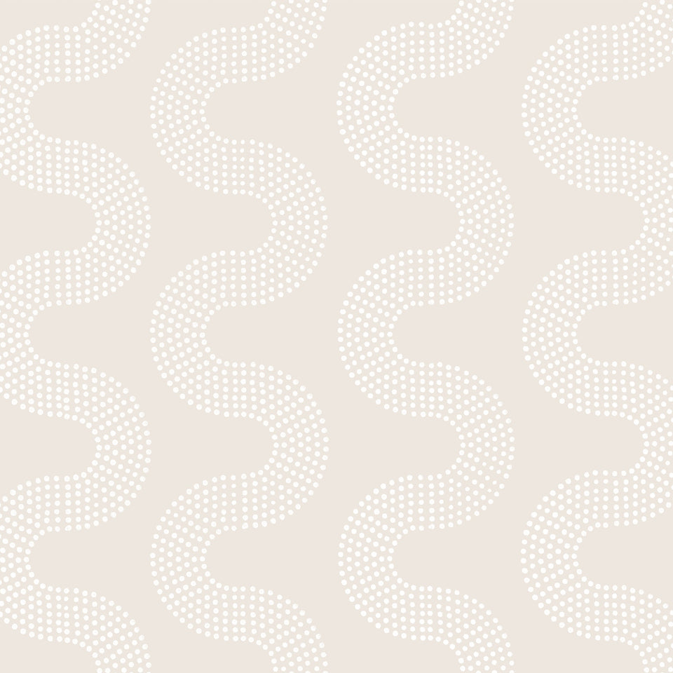 Squiggle Dot Wallpaper Sample | Oat