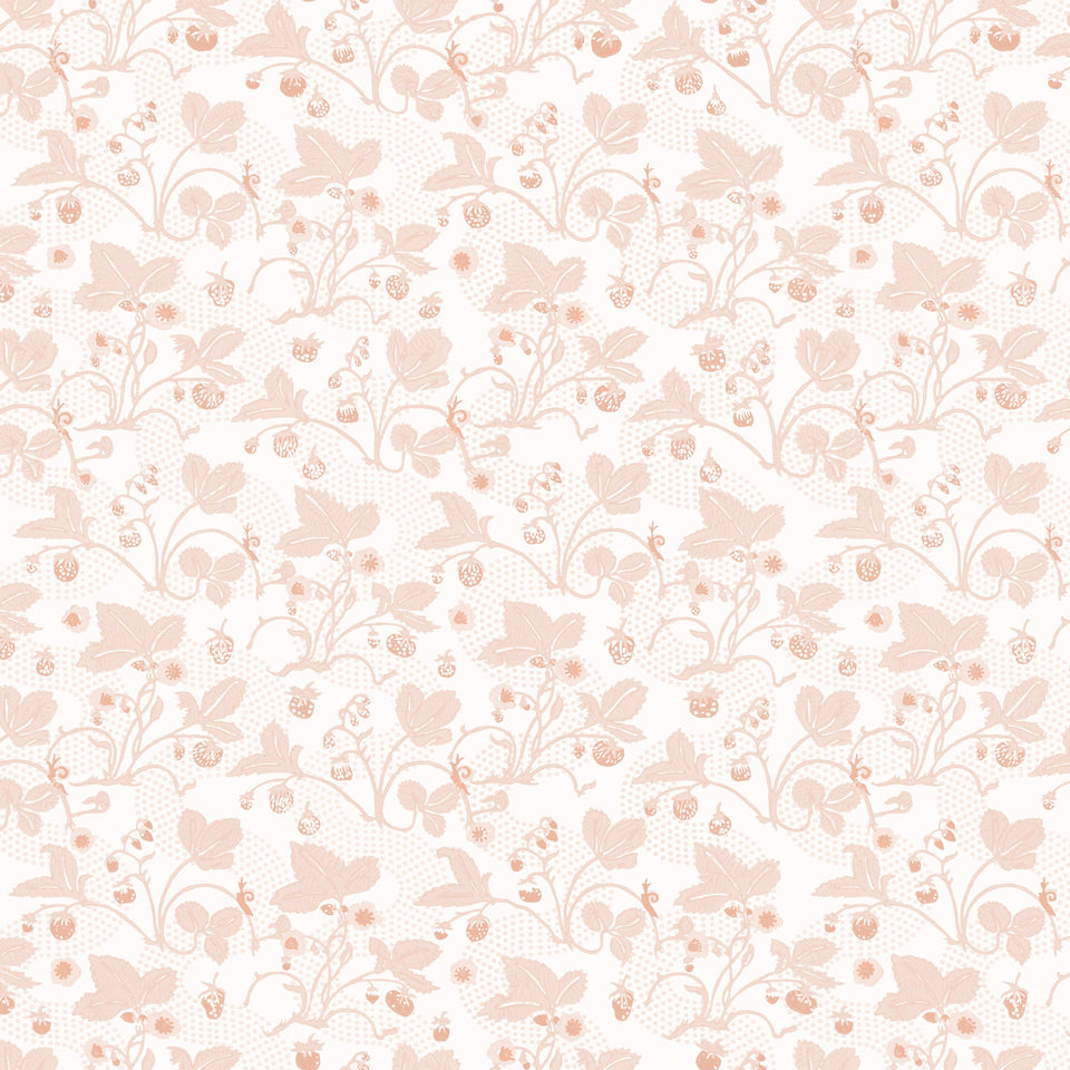 Strawberries Wallpaper Sample | Blush