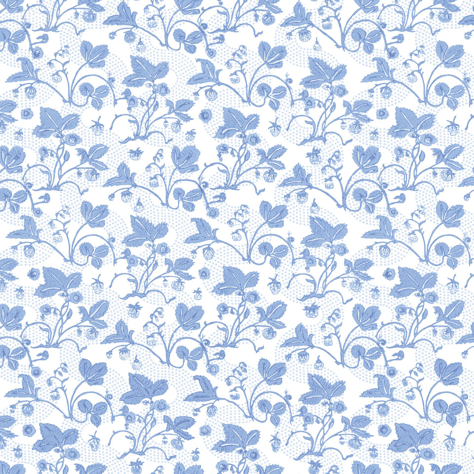 Strawberries Wallpaper Sample | Cornflower
